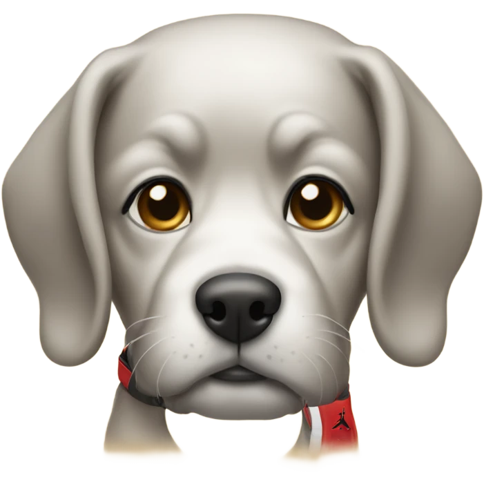 Dog wearing Jordan’s  emoji