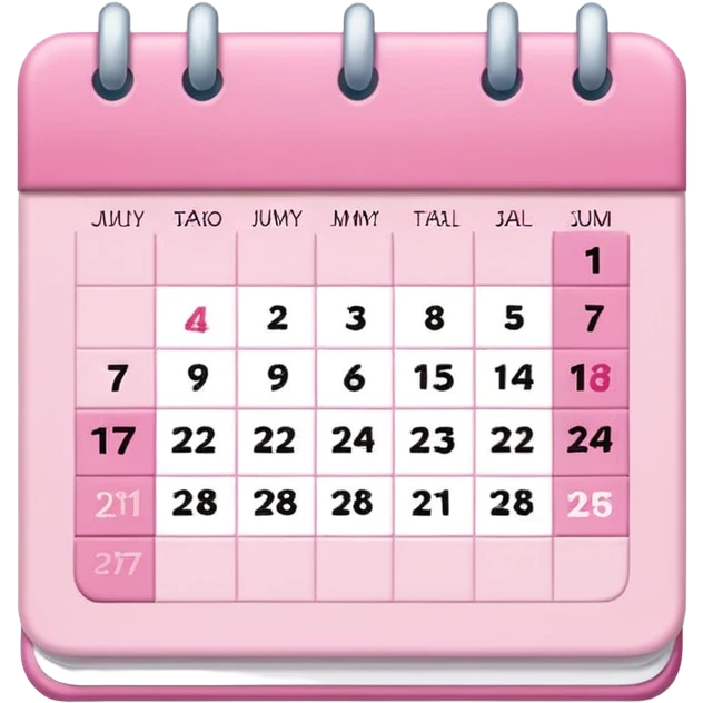 pink  calendar emoji