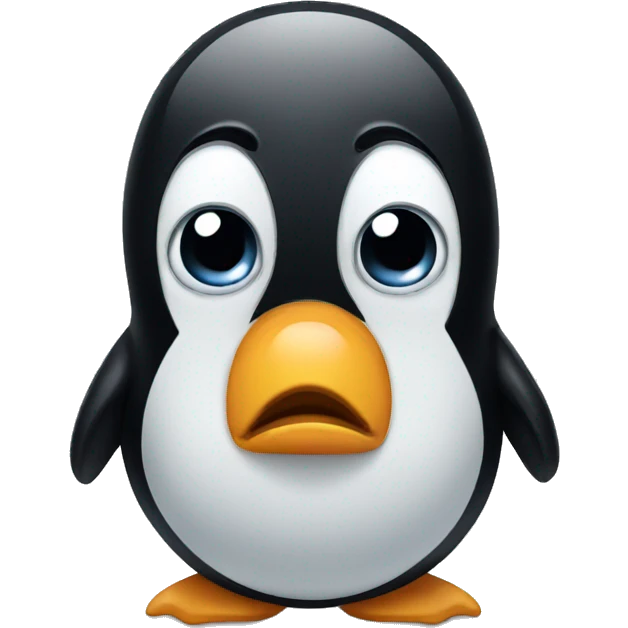 Crying penguin face with tears emoji