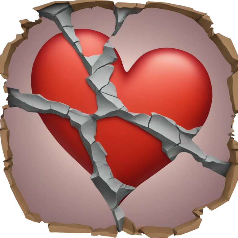 red broken heart emoji