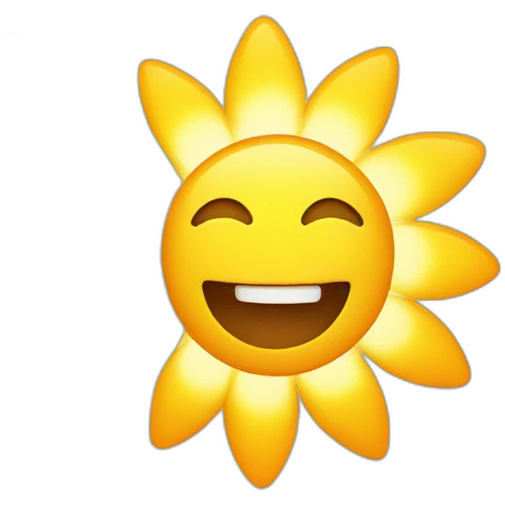 cheerful sun emoji