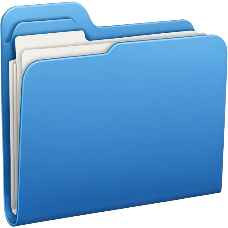 blue file folder emoji