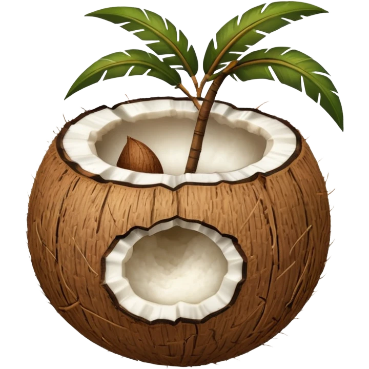 Noix de coco légèrement plus petite emoji