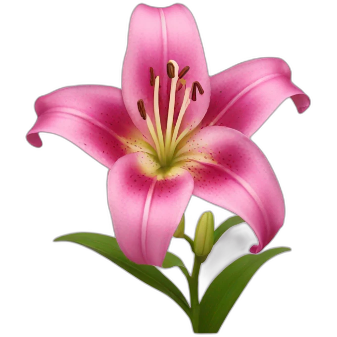 pink lily emoji