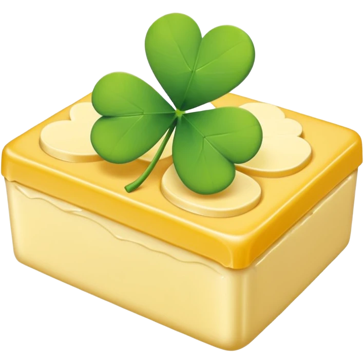 Butter with a four leaf clover emoji