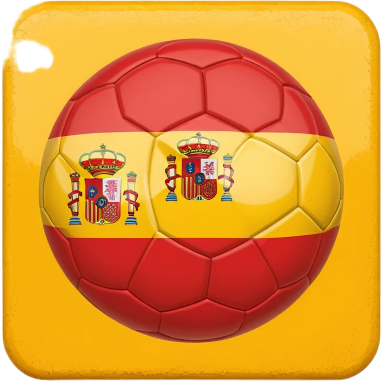 Spain flag with a soccer ball emoji