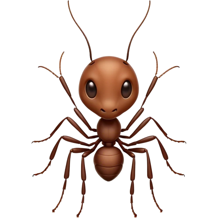 Cinematic Industrious Ant Portrait Emoji, Poised and diligent, with a tiny, meticulously detailed body in earthy tones, sharp, observant eyes and agile limbs, Simplified yet precise and sophisticated features, highly detailed, glowing with a soft, natural luminescence, high shine, intelligent and determined, stylized with an air of hardworking resilience, focused and alert, soft glowing outline, capturing the essence of a watchful ant that appears ready to march out of the screen with effortless precision! emoji