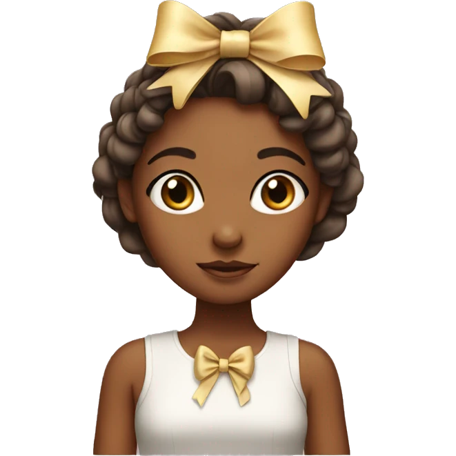 Girl with a bow on head emoji