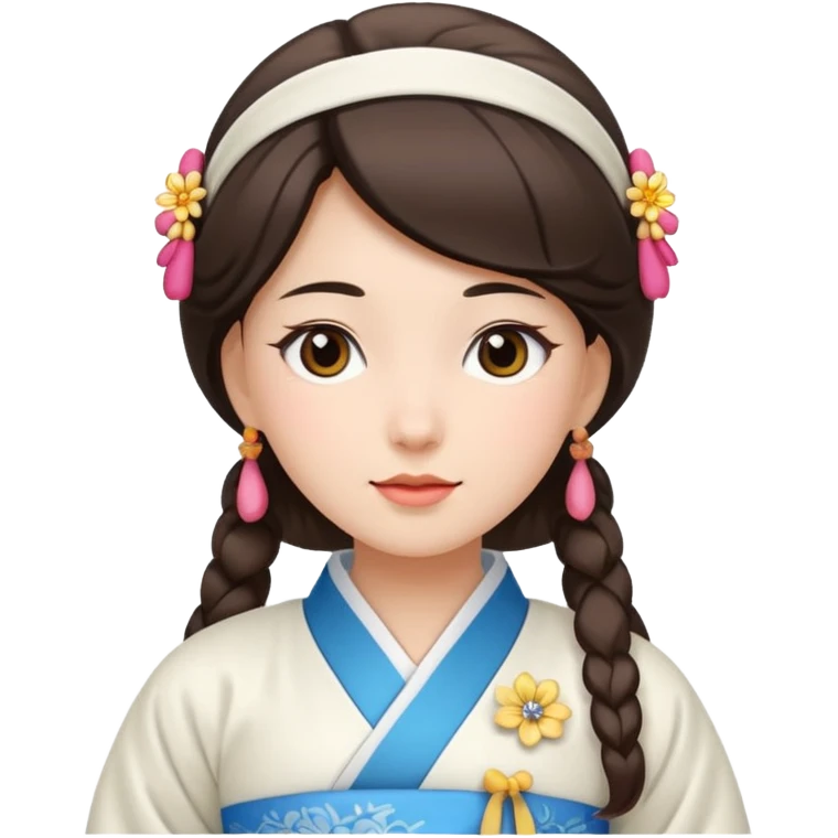 woman in white hanbok emoji