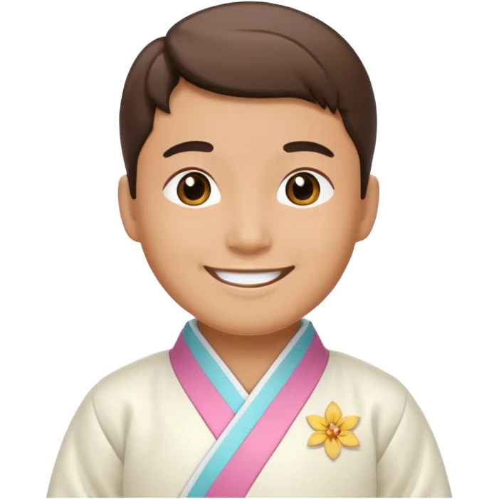 man in white hanbok emoji