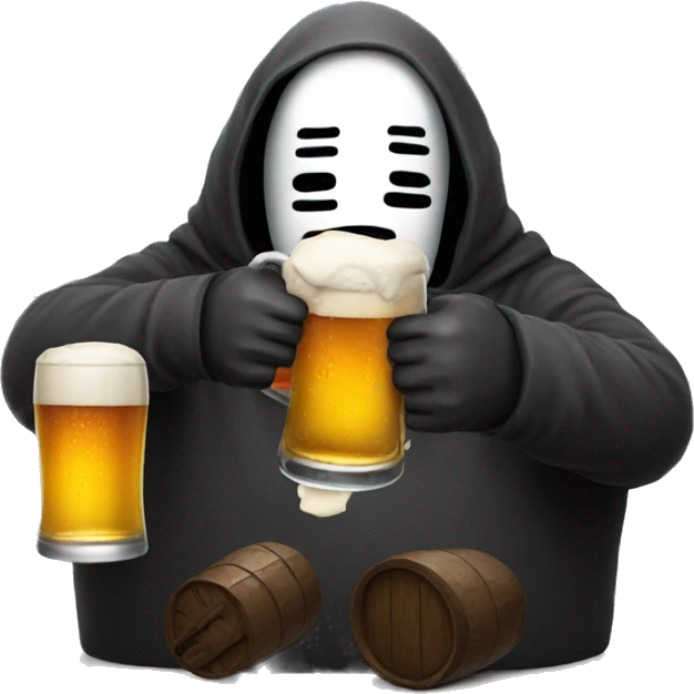 No face emoji with beers firegun and poop on the head emoji