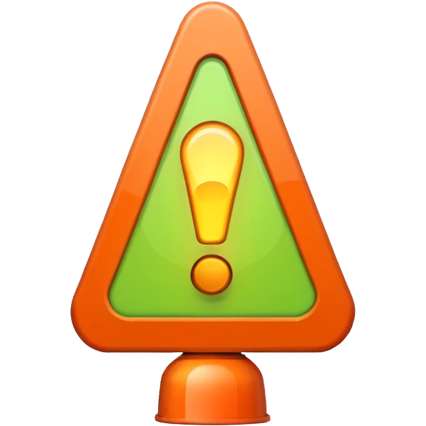 make the alarm sign in light green and Orange colors emoji emoji