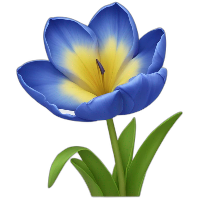Tulipanes azules emoji