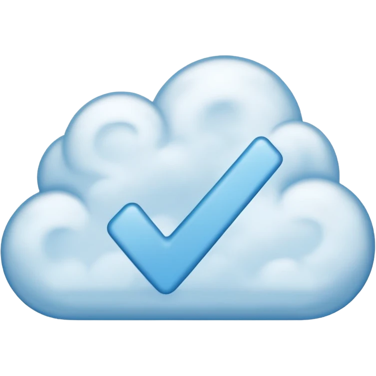Cloudy blue checkmark  emoji