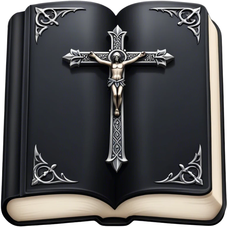 Black gothic Bible emoji