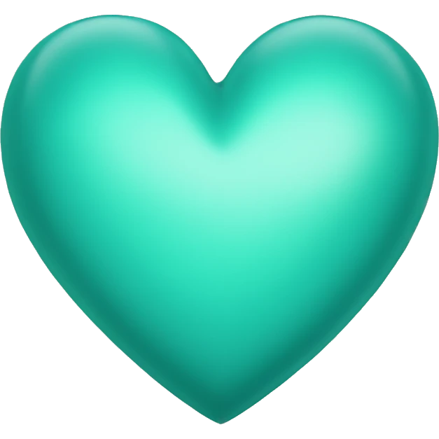Teal heart emoji