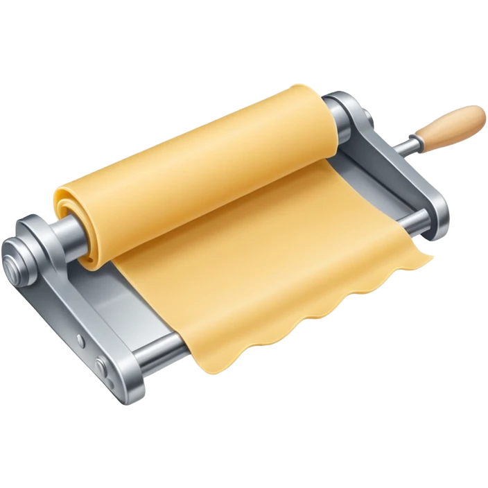 Pasta roller with pasta sheet emoji