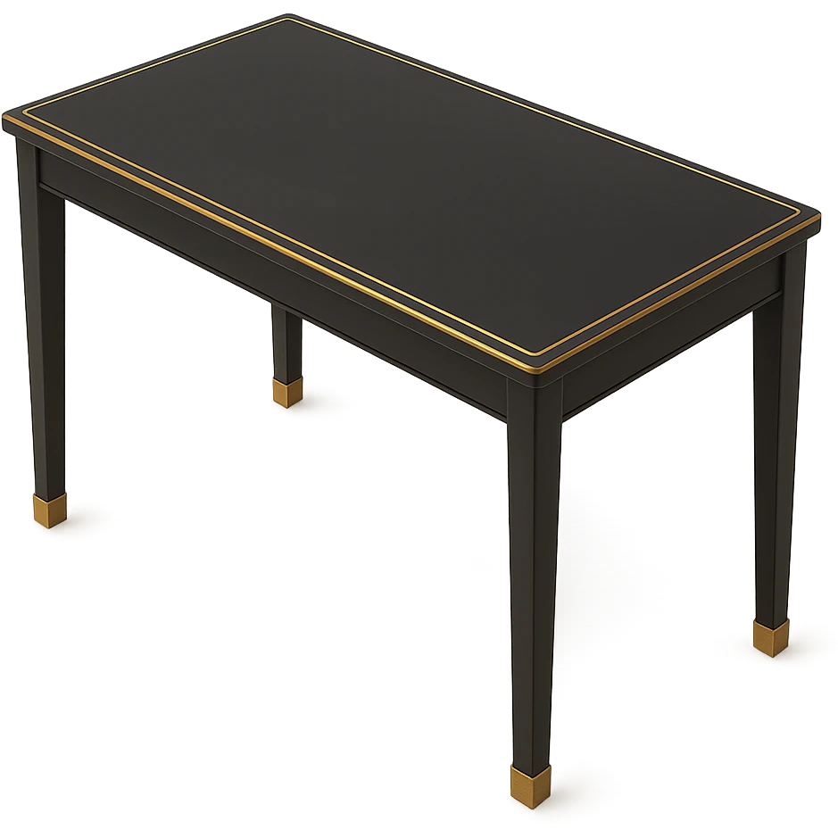table in 3D black style emoji