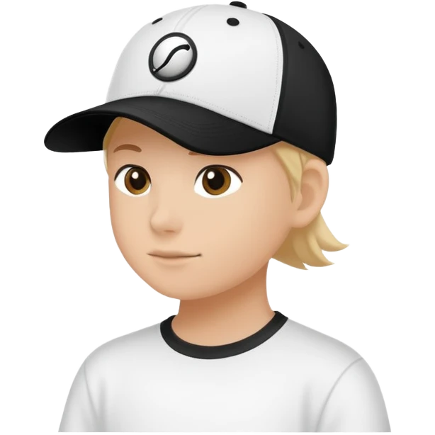 baseball cap with a simple logo on the front panel emoji