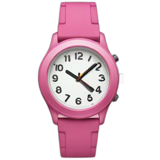 Reloj rosa emoji