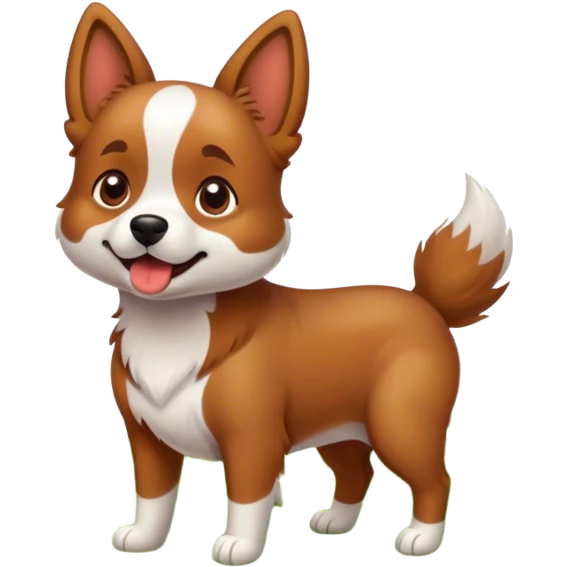 playful dog on green grass emoji