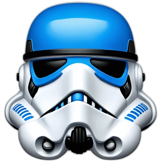 star wars stormtrooper all blue helmet emoji
