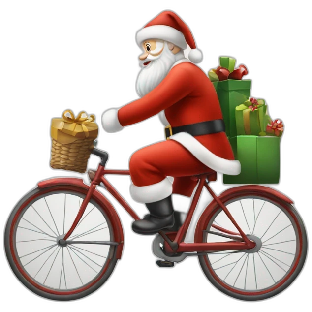 babbo Natale in bicicletta emoji