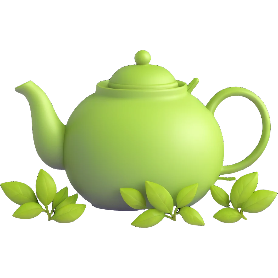 teapot with tea leaves emoji