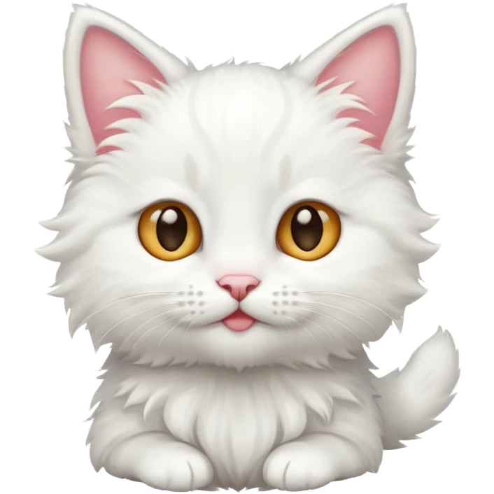 Uma gatinha branca  emoji