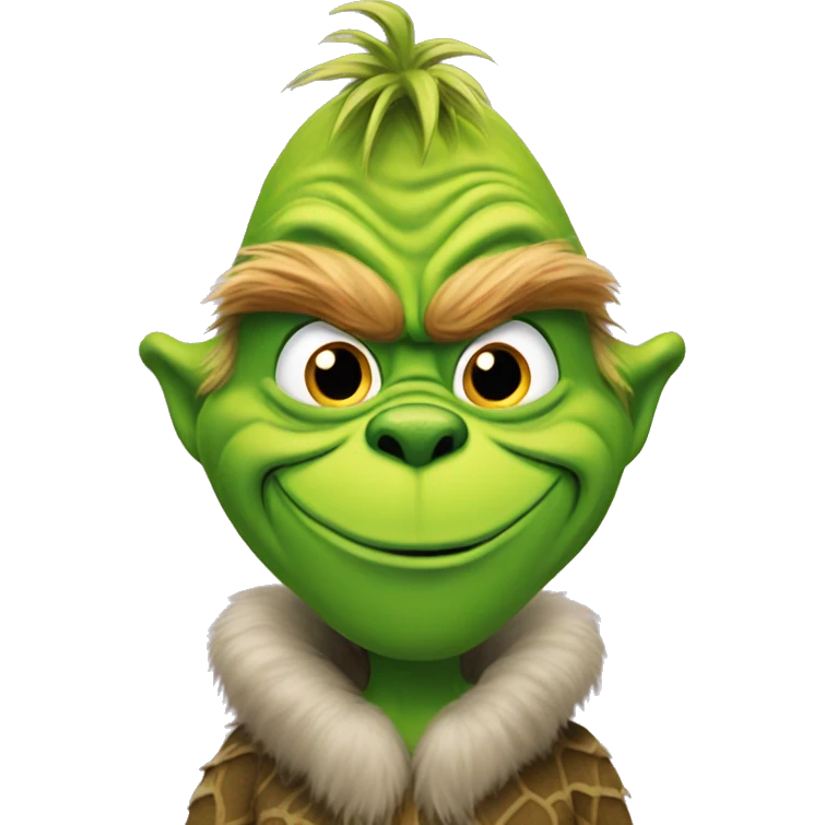Grinch wearing a crocodile costume emoji