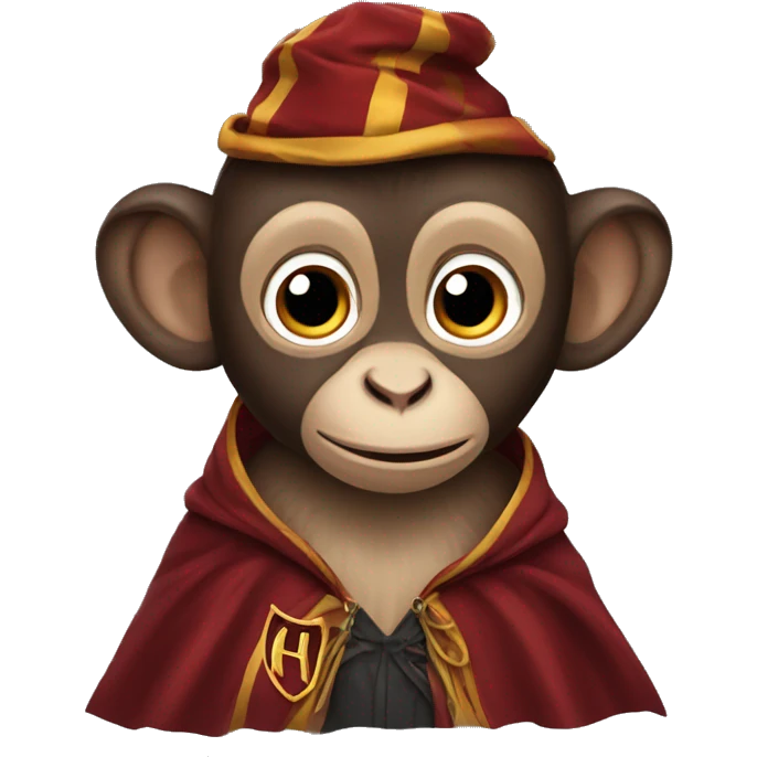 Monkey wearing Harry Potter cape emoji