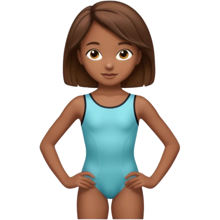 Una patinadora de 12 años y es morena de pelo y lleva un mallott super bonito emoji
