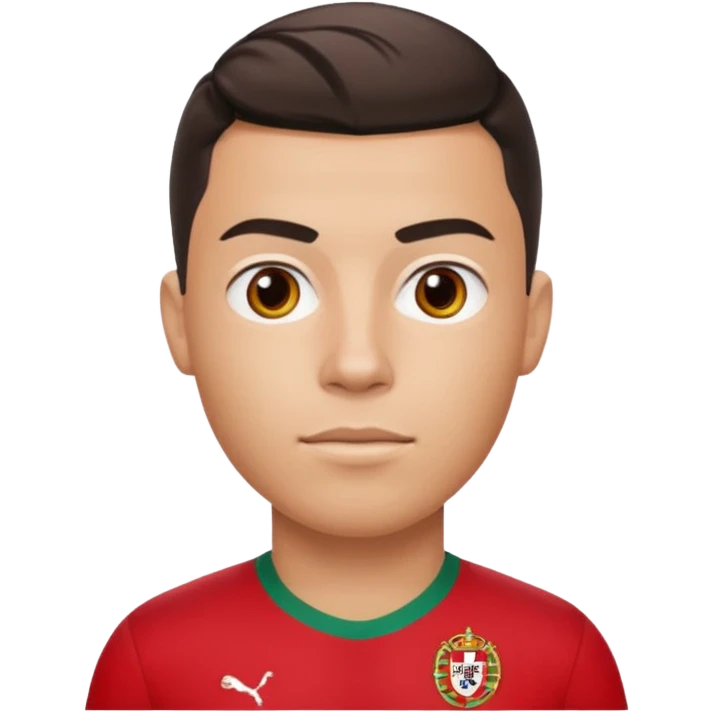 red Portugal Ronaldo shirt emoji