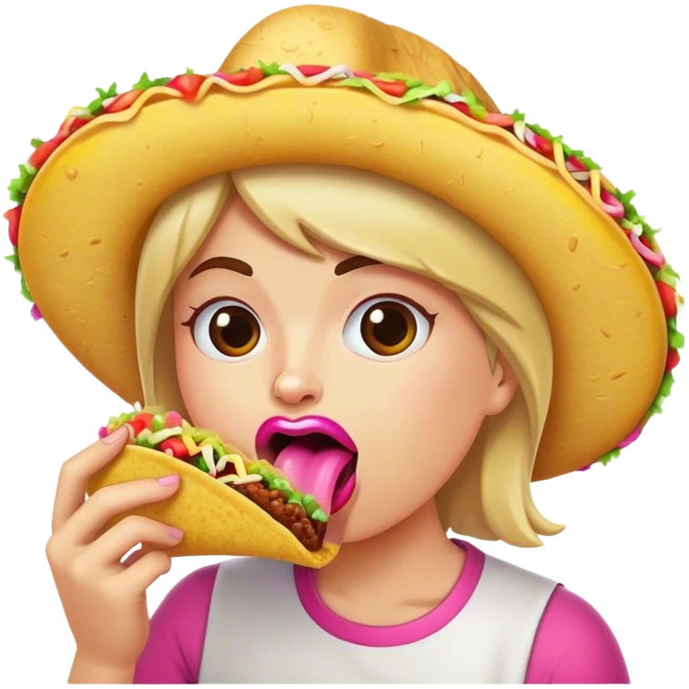 Taco with pink tongue  emoji