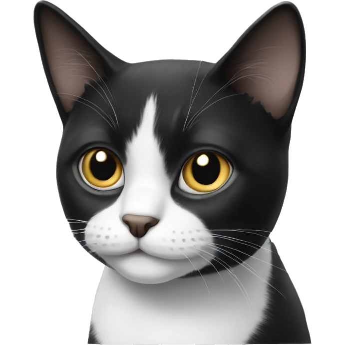 Black and white cat emoji