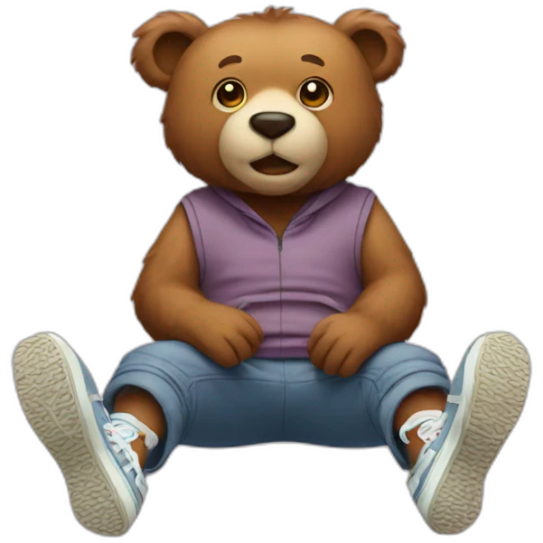 Bear with sneakers emoji