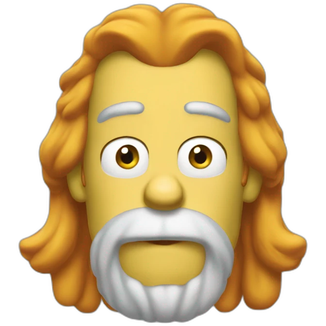 Homer avec des cheuveux roux emoji