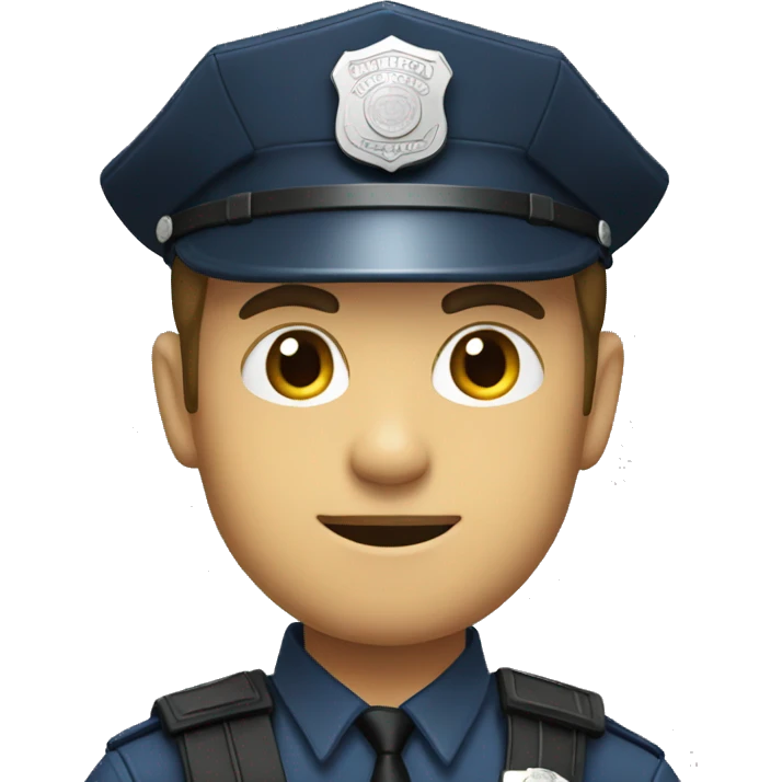 police officer action pose emoji