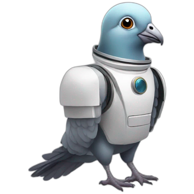 Pigeon in a spacesuit emoji