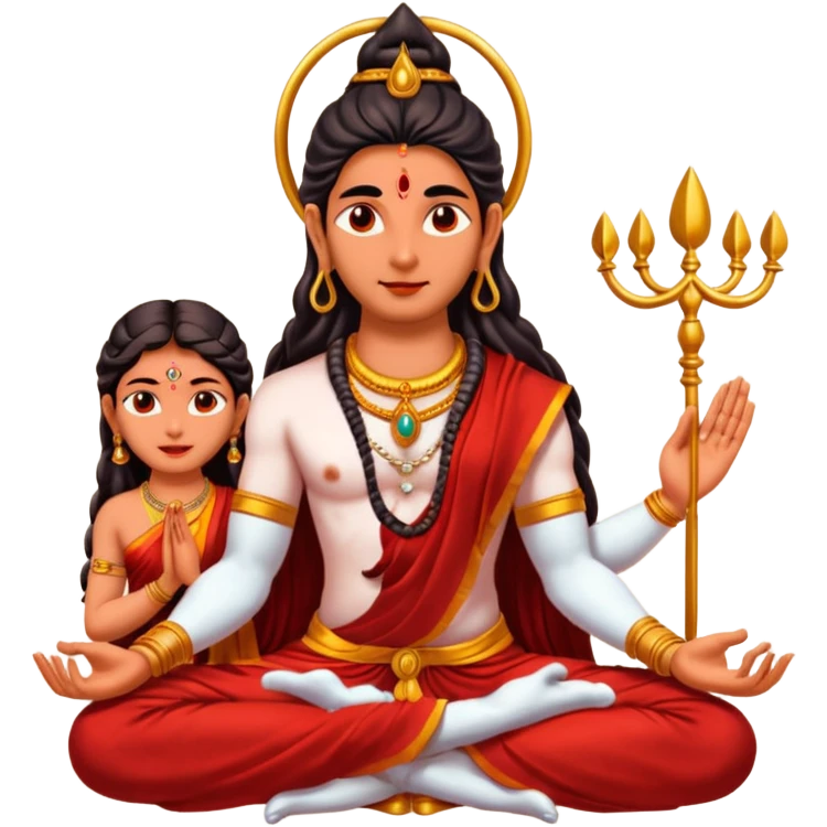 Sitting lord shiva and parvathi emoji