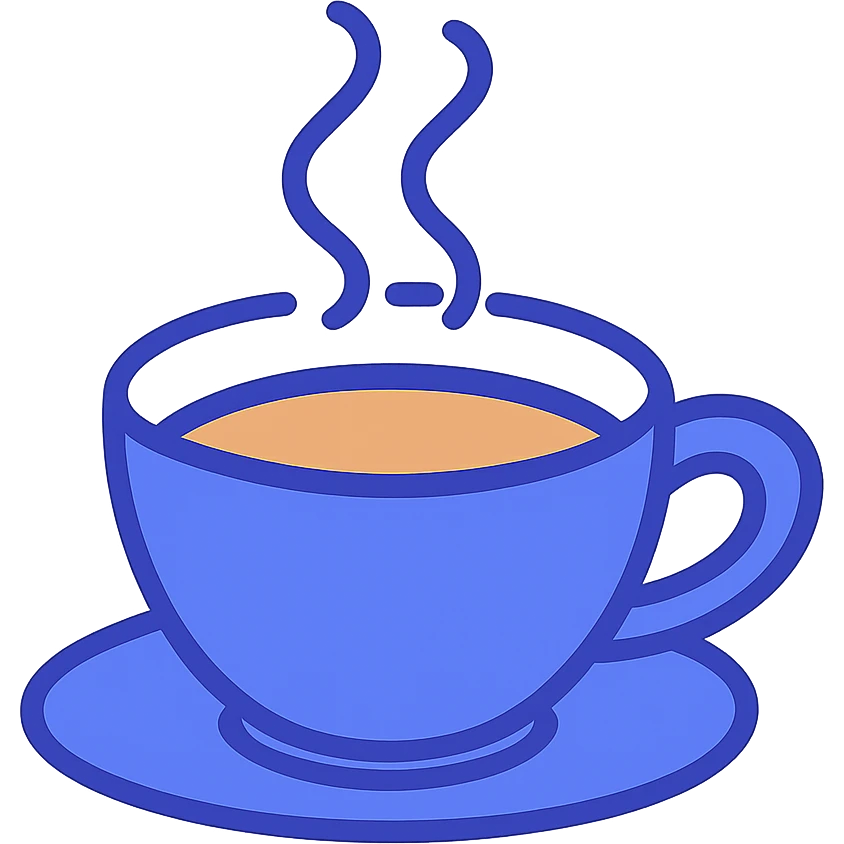blue coffee cup emoji