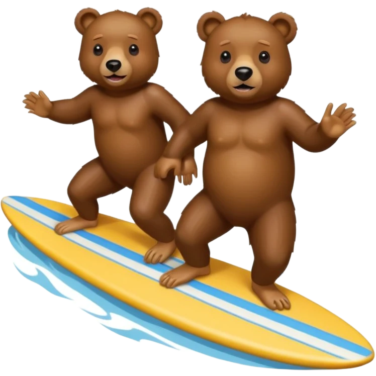 Bears surfing emoji