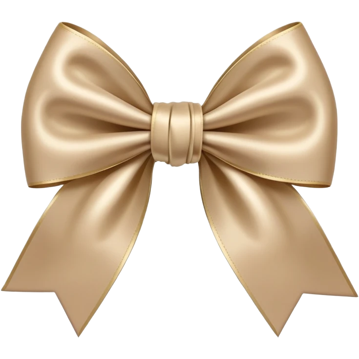 Beige bow emoji