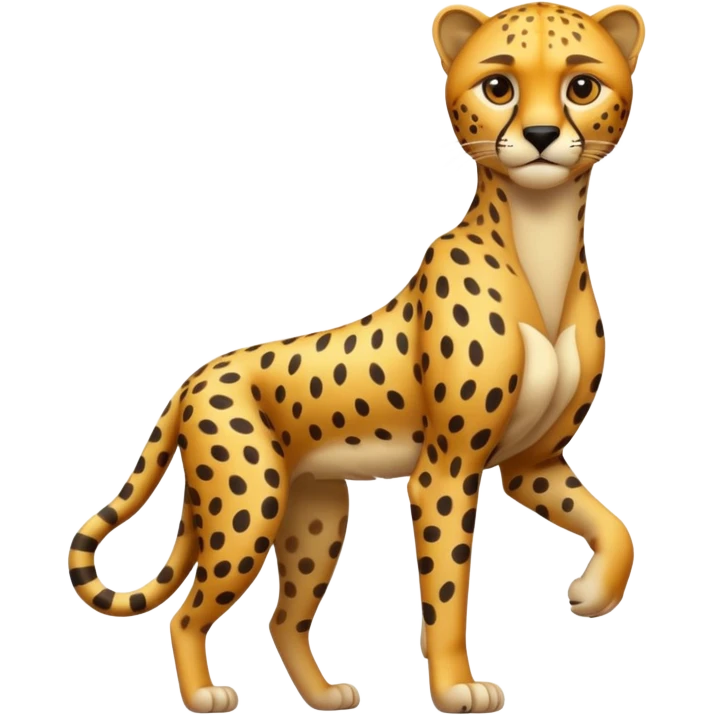 High resolution of a full body cheetah emoji