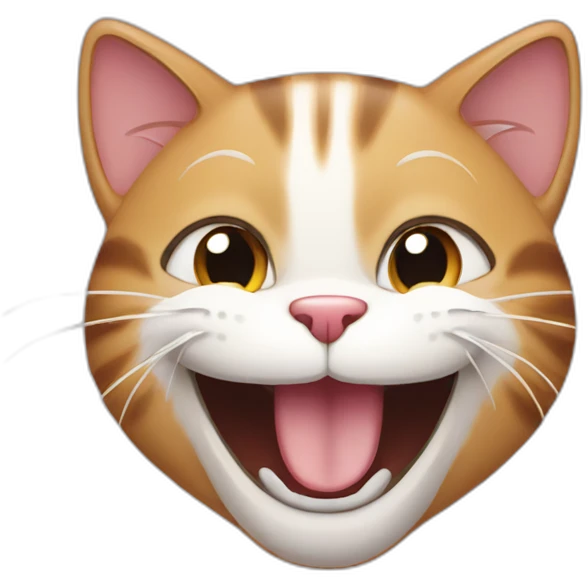 Cat with laughter emoji