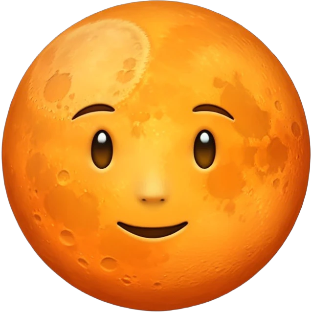 No a orange moon it’s the color orange but it’s a moon emoji style  emoji