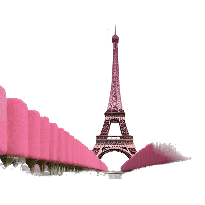 Eiffel tower pink emoji