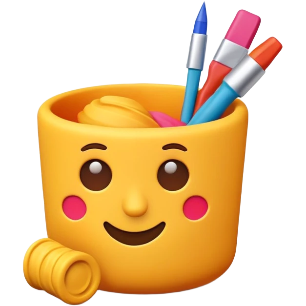 colorful modeling clay with tools emoji