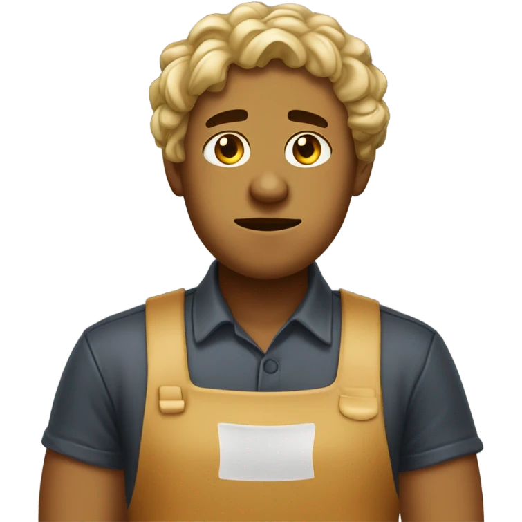 depressed fast food worker emoji