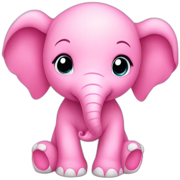 Pink baby elephant emoji